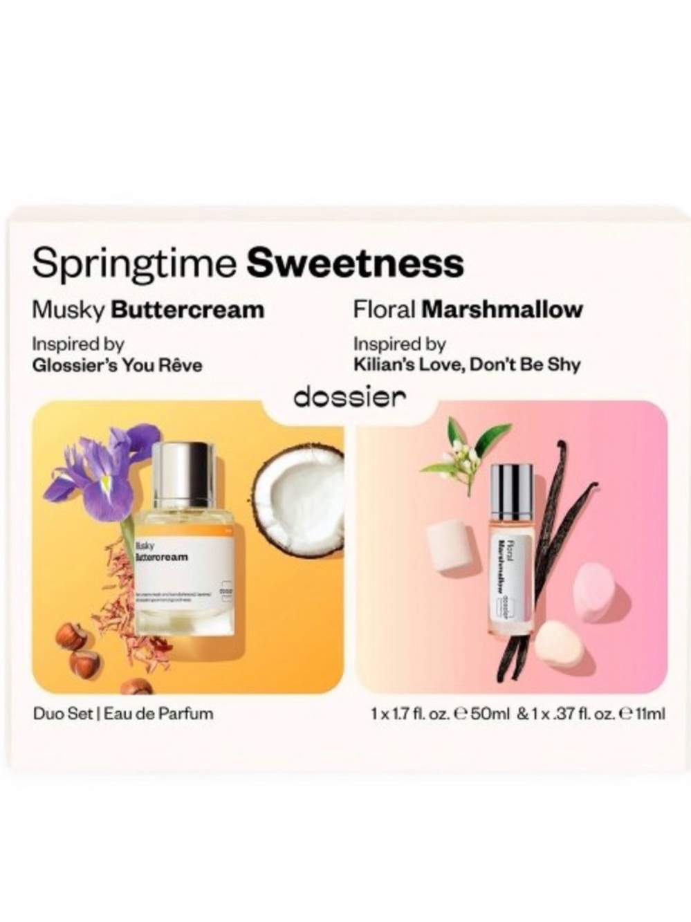 Dossier Springtime Sweetness Duo - Buttercream & Marshmallow (Yellow & Pink)